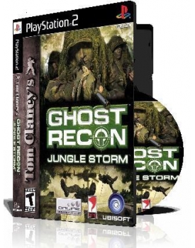 Tom Clancys Ghost Recon jungle storm ps2با کاور کامل و چاپ روی دیسک