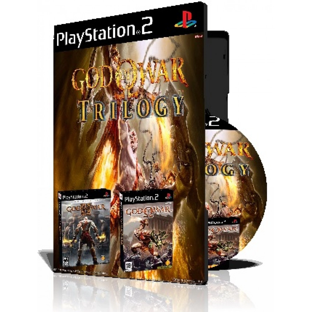 God Of War Trilogy دوعدد بازی با قاب وچاپ روی دیسک