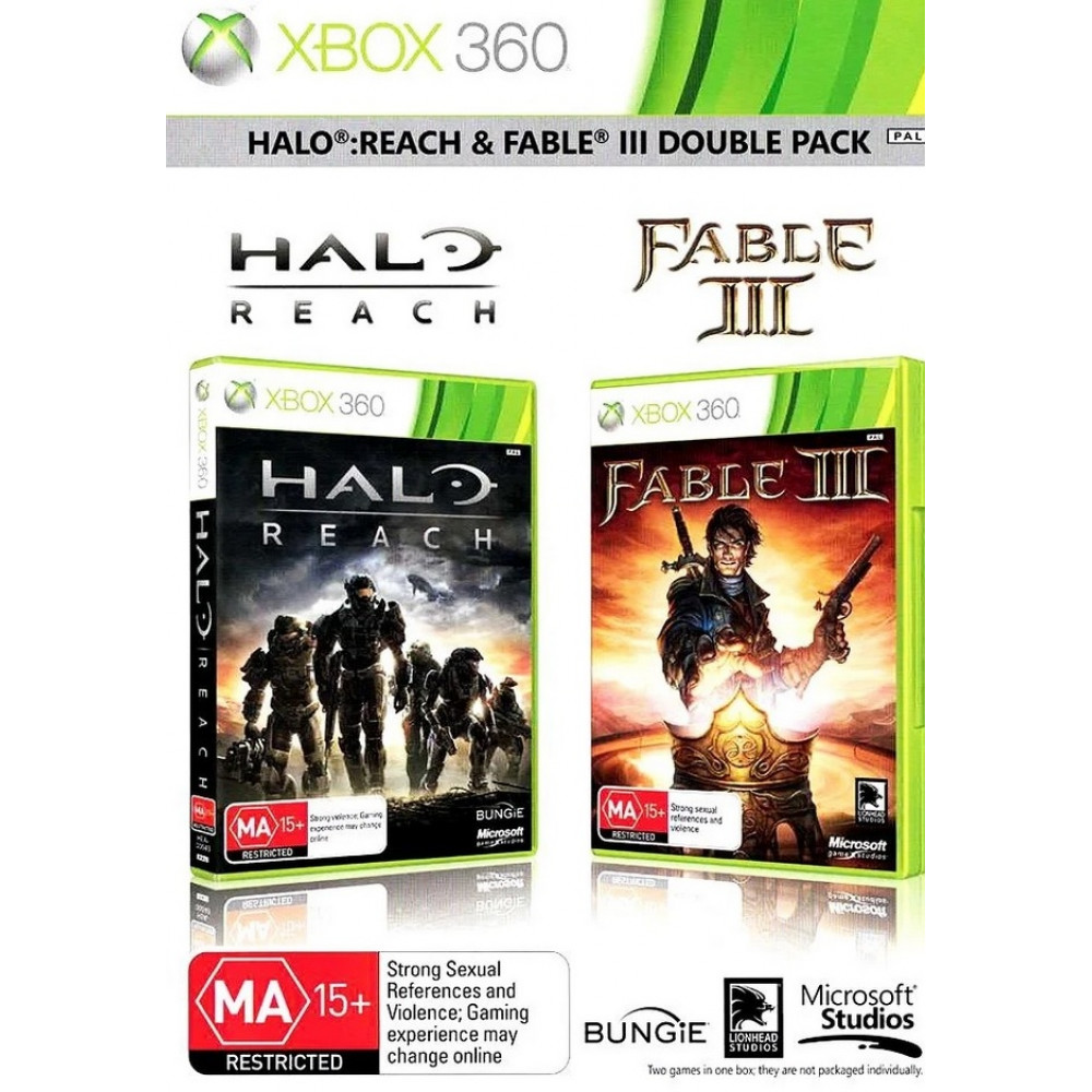 بازی اورجینال Halo Reach Fable 3 Double Pack XBOX 360