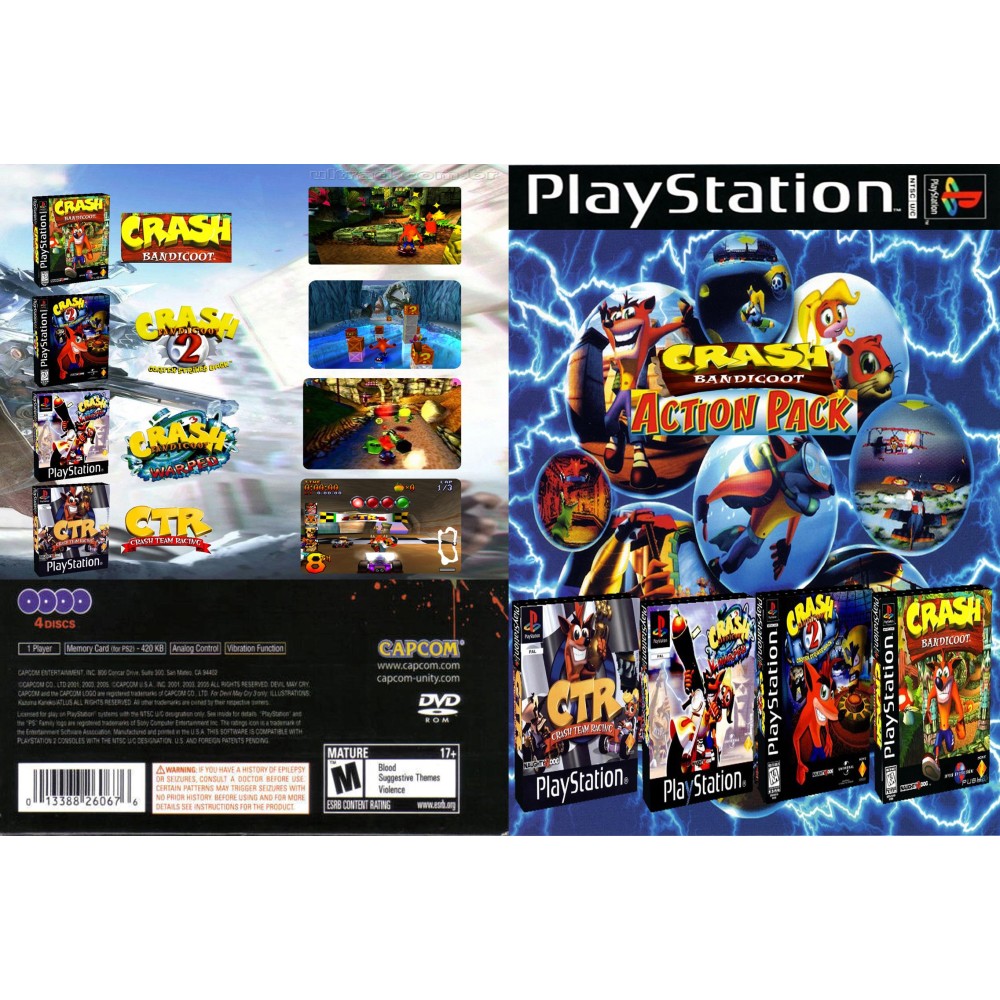مجموعه بازی های کراش Crash Bandicoot Action Pack PS1